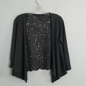 American Eagle lace Black Shrug Cardigan